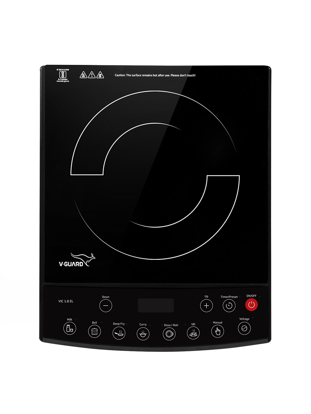 V-Guard VIC 1.8 EL1800 W Induction Cooktop