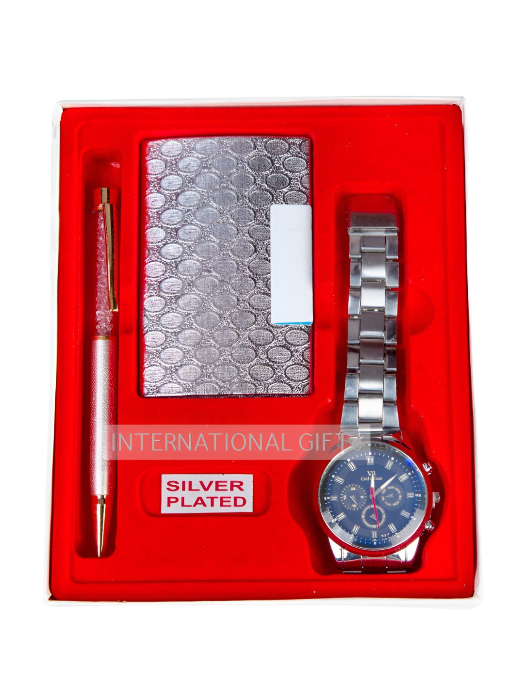 INTERNATIONAL GIFT Silver-Plated Pen Set
