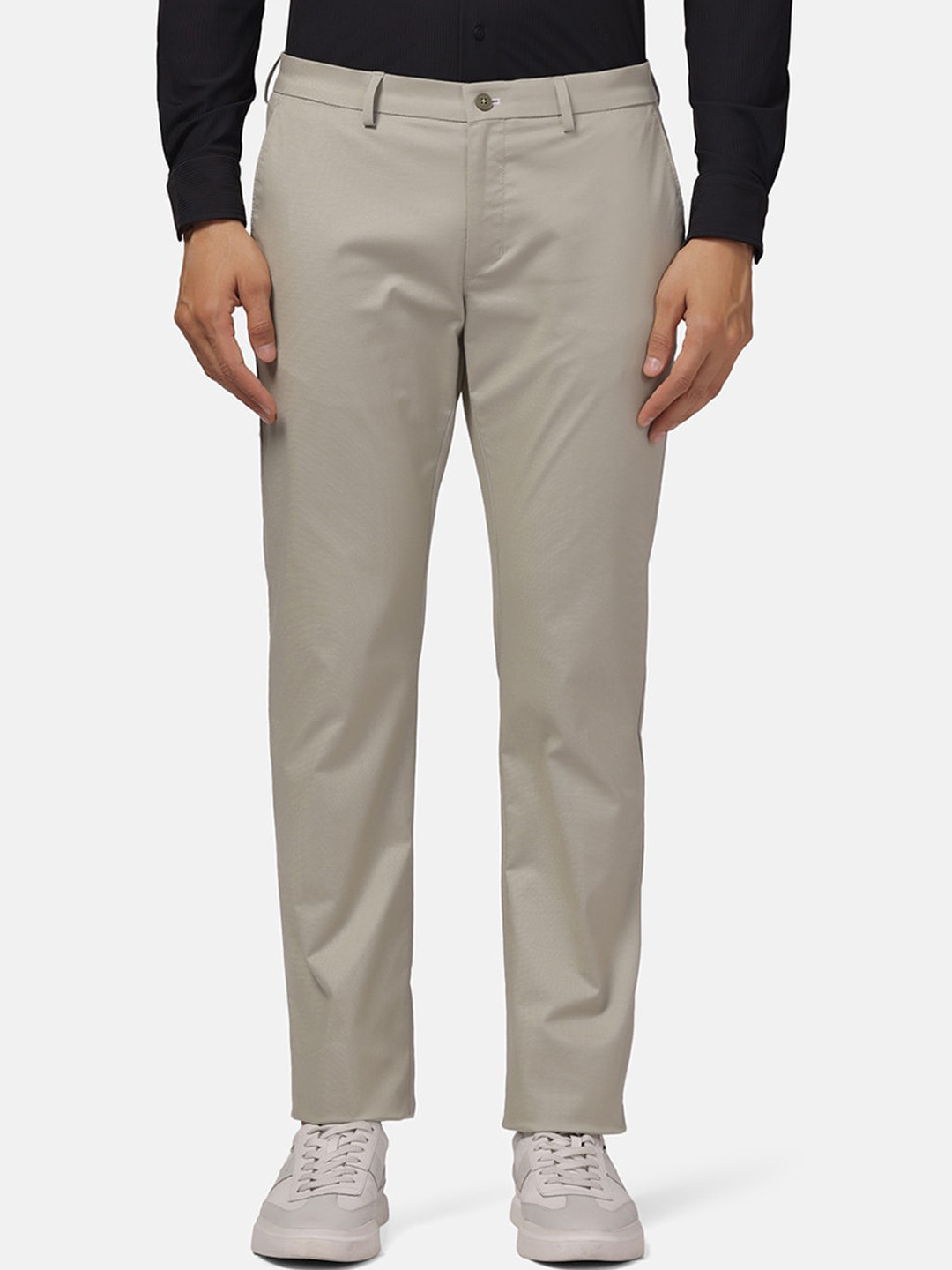 Blackberrys TechPro Men Light Oliv Casual Slim Fit Trousers