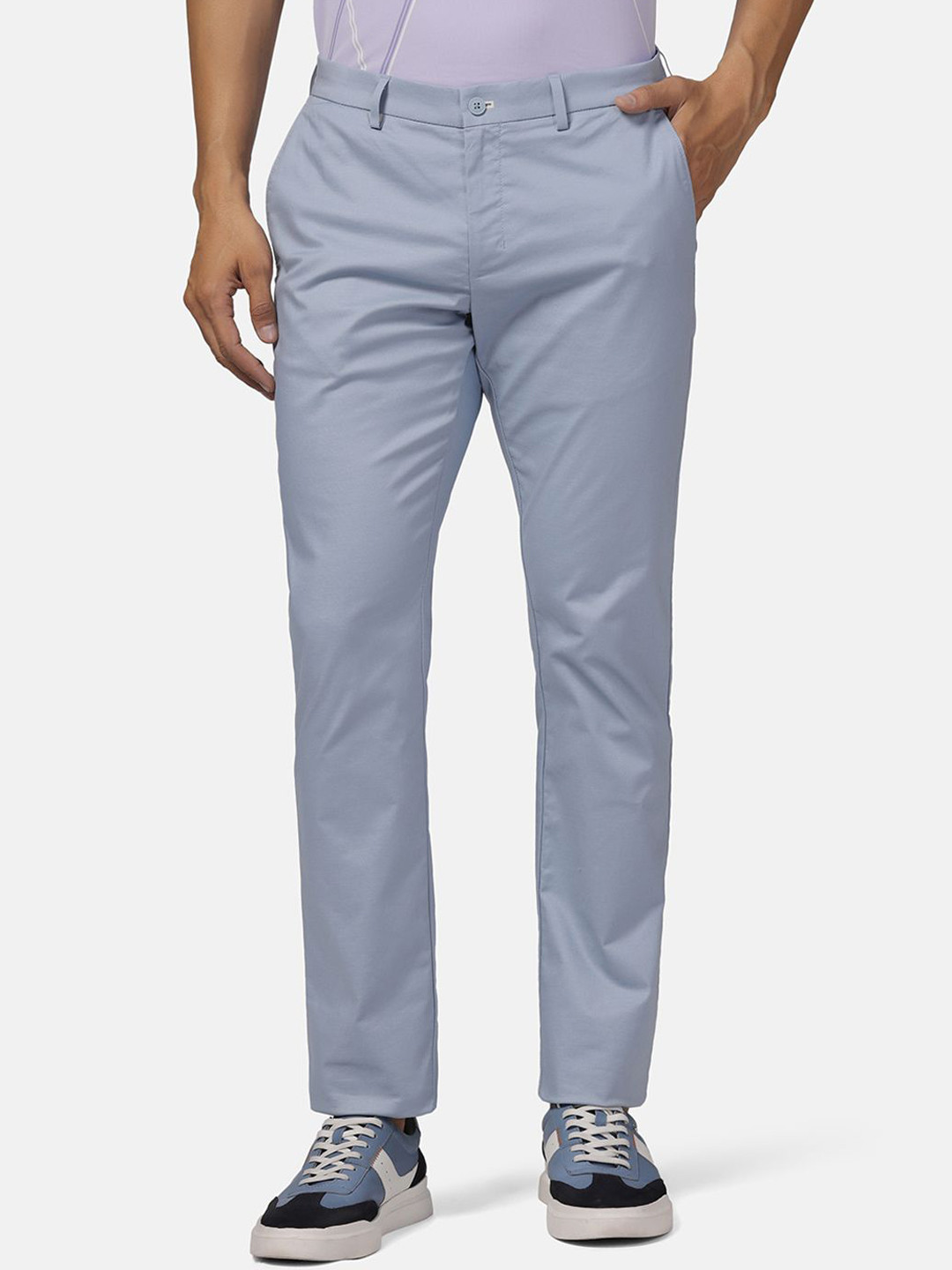 Blackberrys TechPro Men Blue Grey Casual Trouser