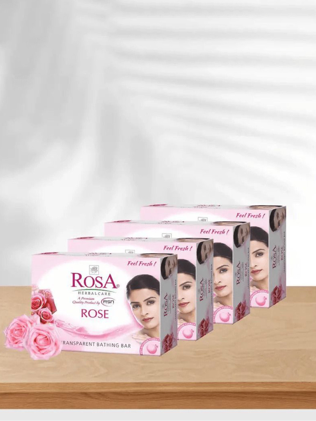 ROSA Set Of 4 Rose & Glycerin Hydrating Gel Soap - 100 gm Each