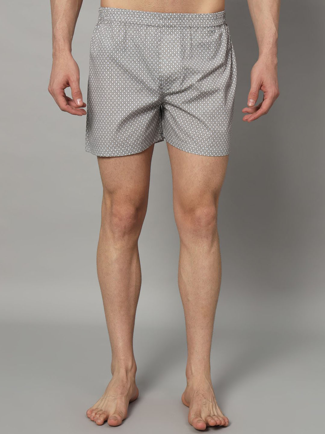 OWO THE LABEL Men Organic Cotton Printed Back Side Pocket Boxer Shorts