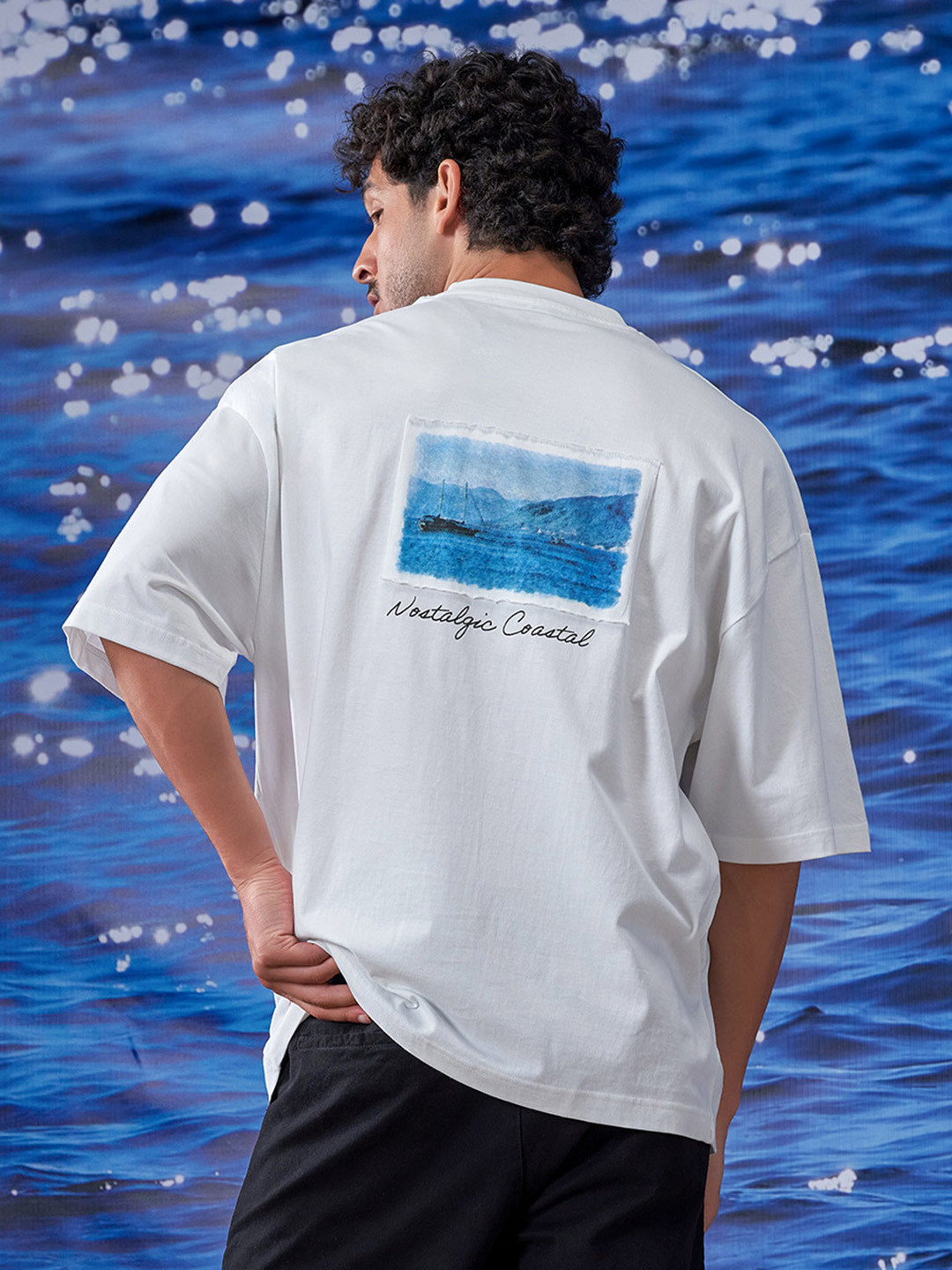 Styli Men Premium Heavy Weight Graphic Print Boxy T-Shirt