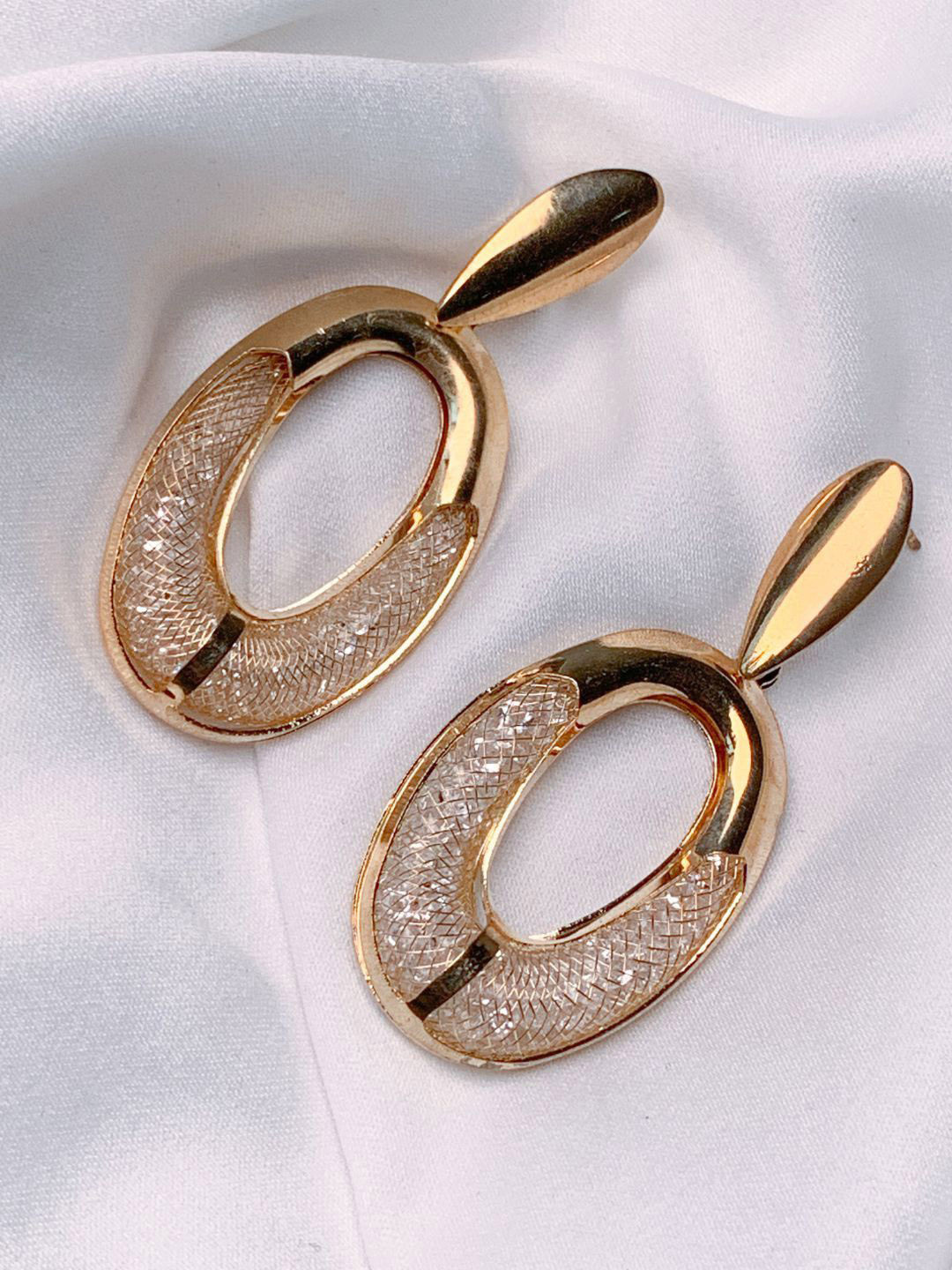 I Jewels Gold Plated Drop Earrings