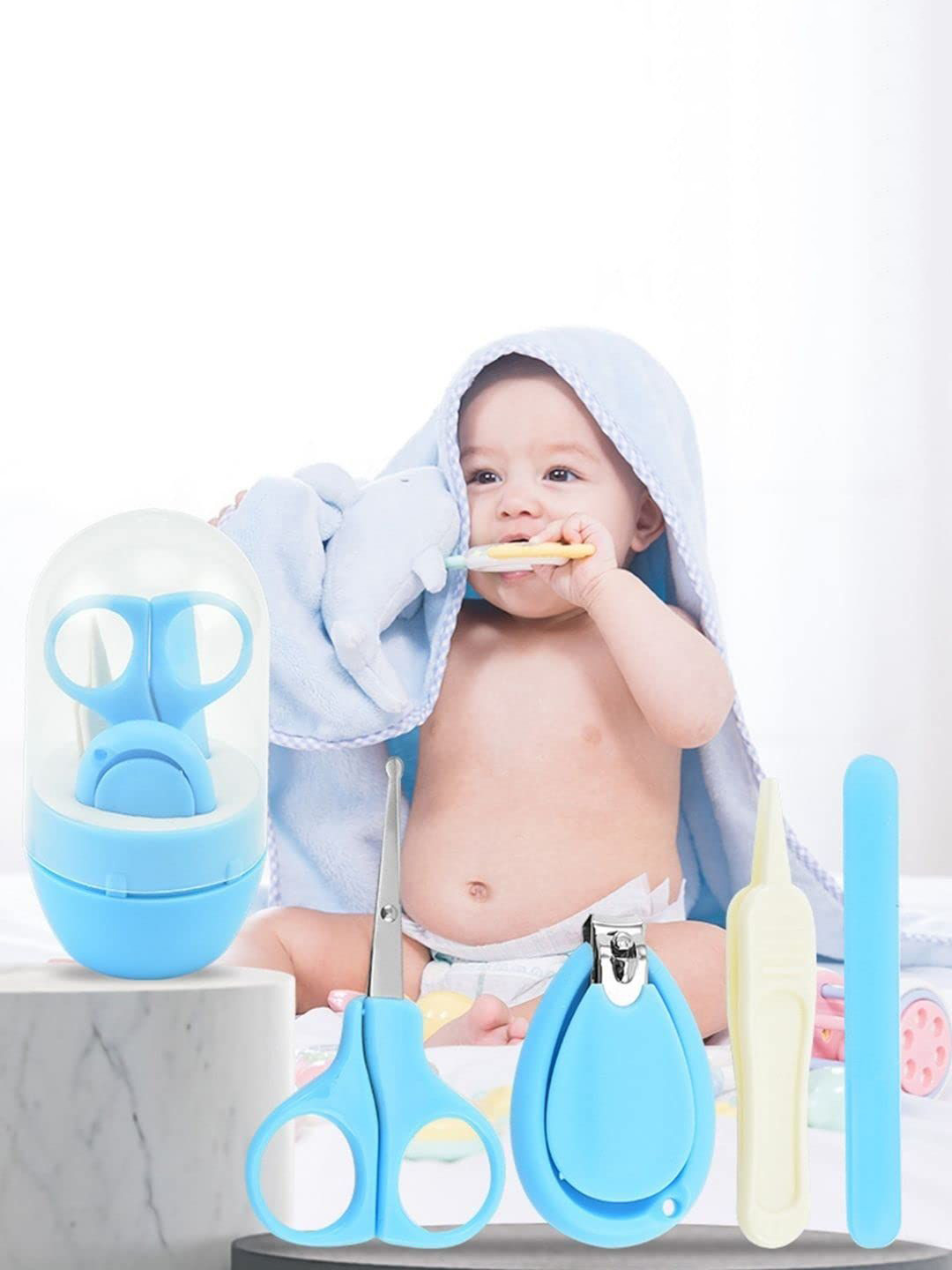NeonateCare Infants Blue Plastic Baby Nail Grooming Kit