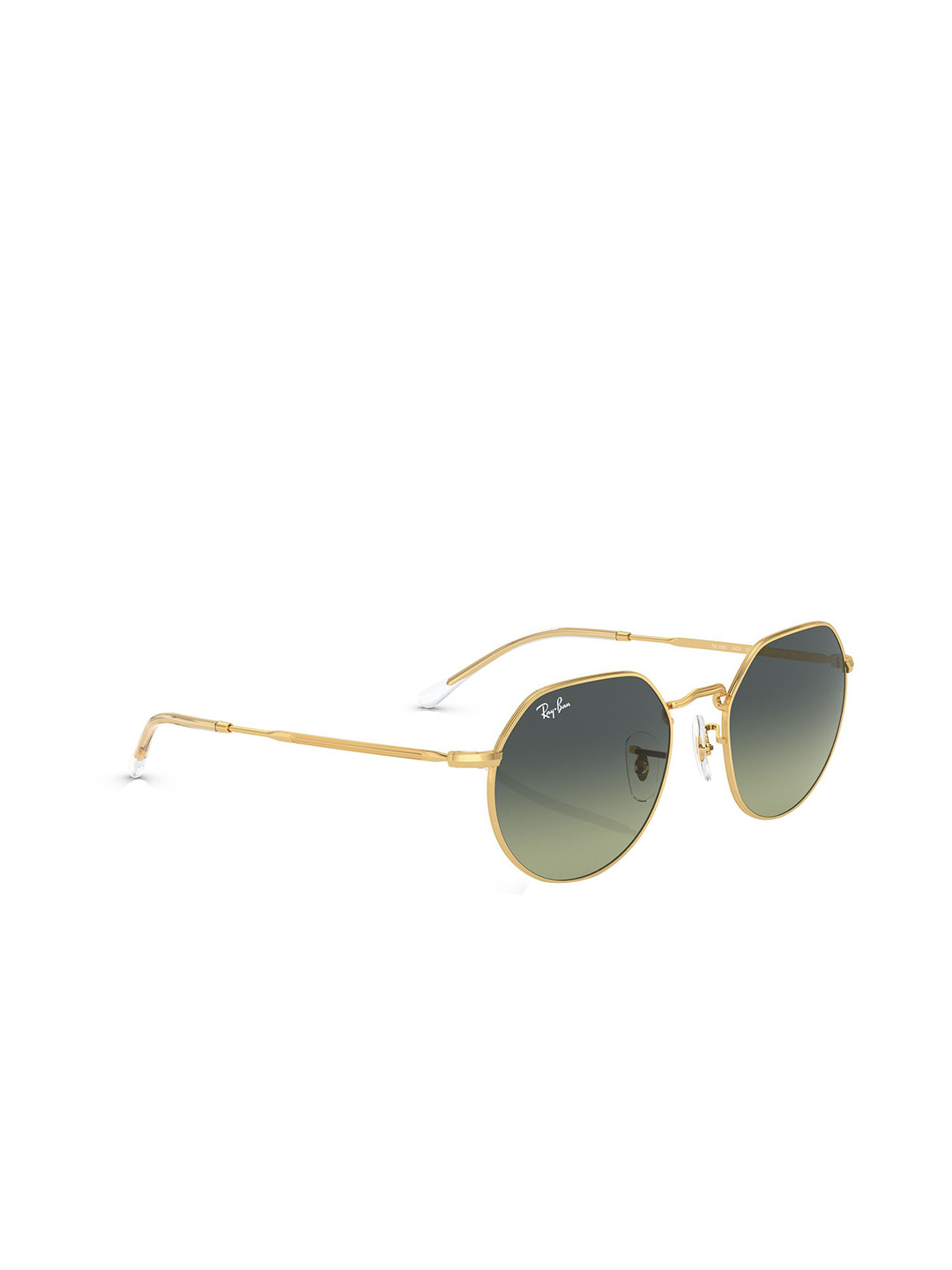 Ray-Ban Unisex Gradient Green Lens Irregular Sunglasses - 0RB3565001/BH55