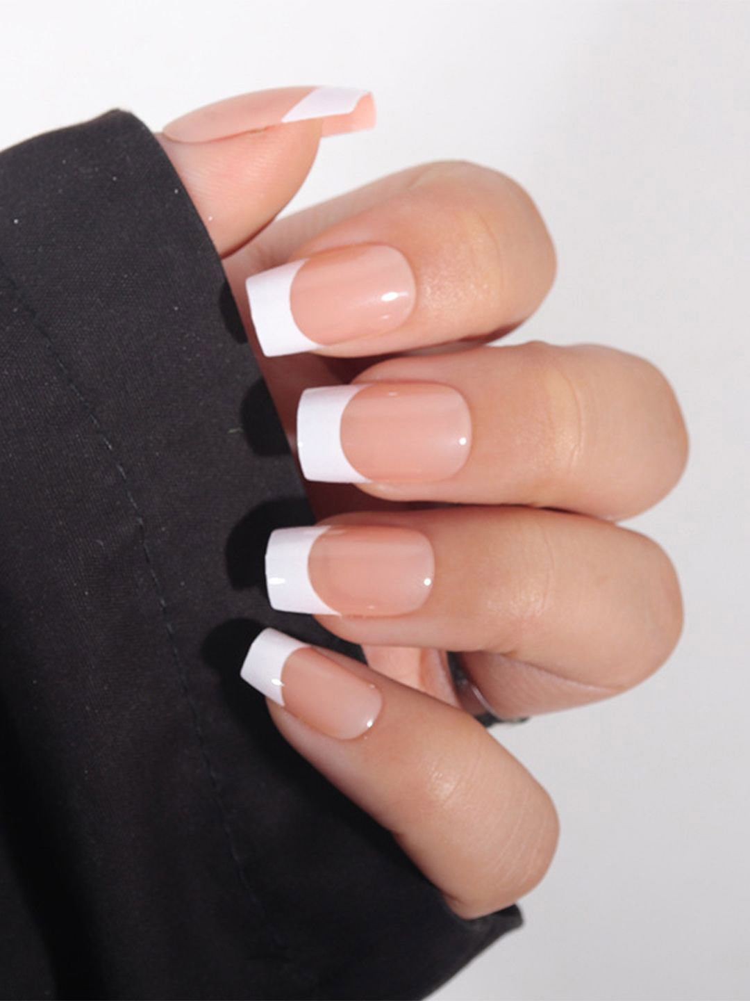 Secret Lives Set Of 24 French Designer Press On Nails - Peach