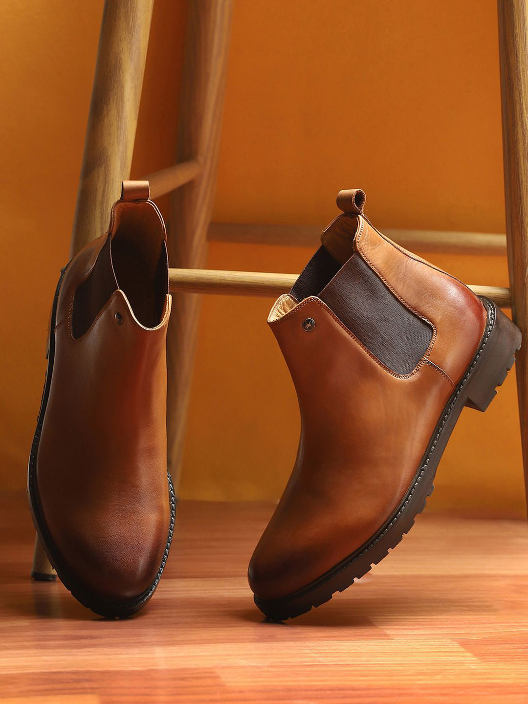 Monte Carlo Men Block-Heeled Chelsea Boots