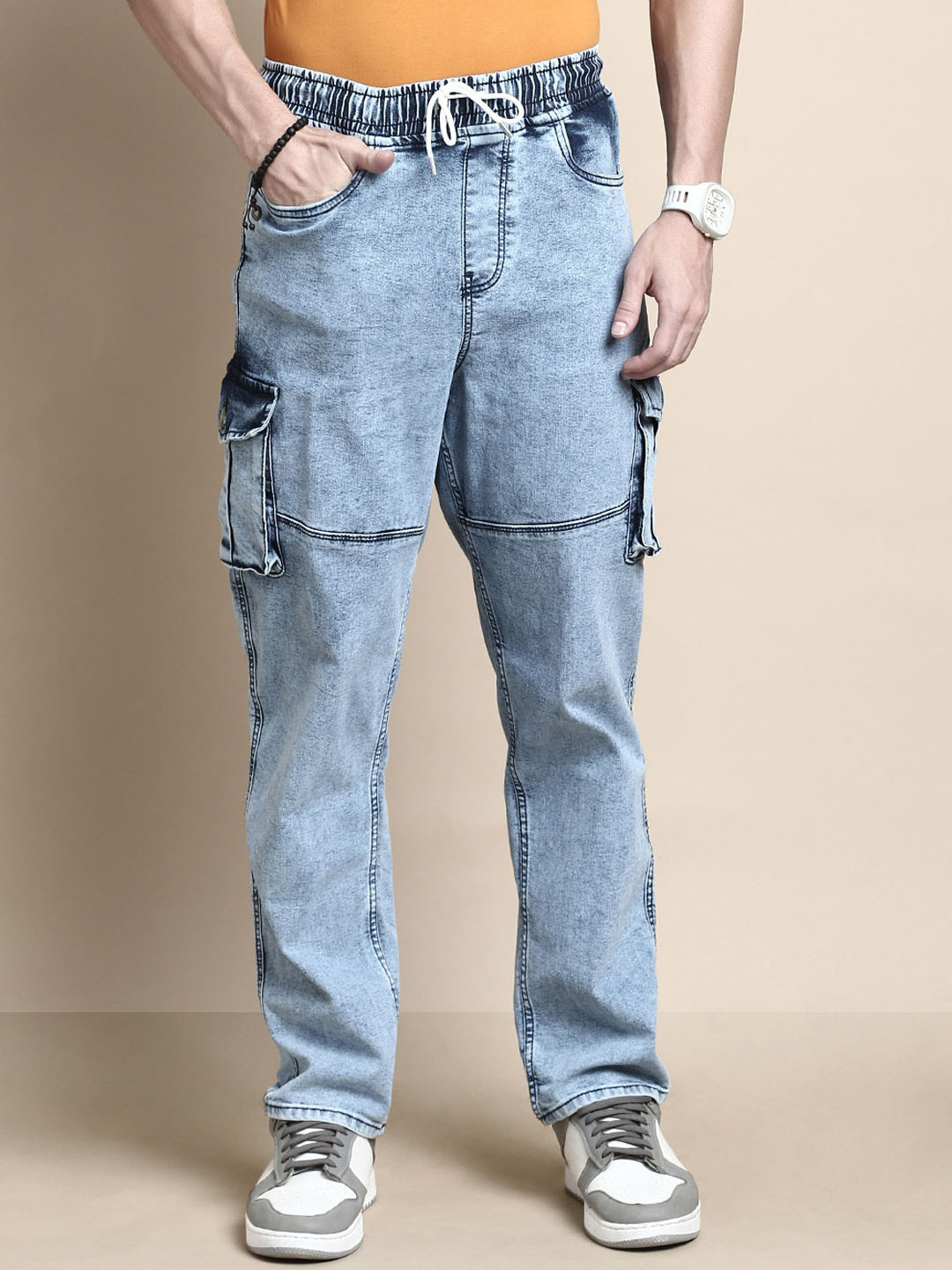 Chennis Men Mid raise Straight Fit Stretchable Jeans