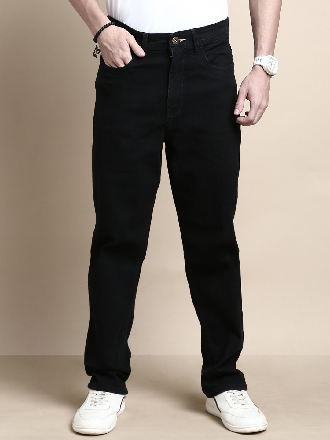 Chennis Men Mid raise Straight Fit Stretchable Jeans