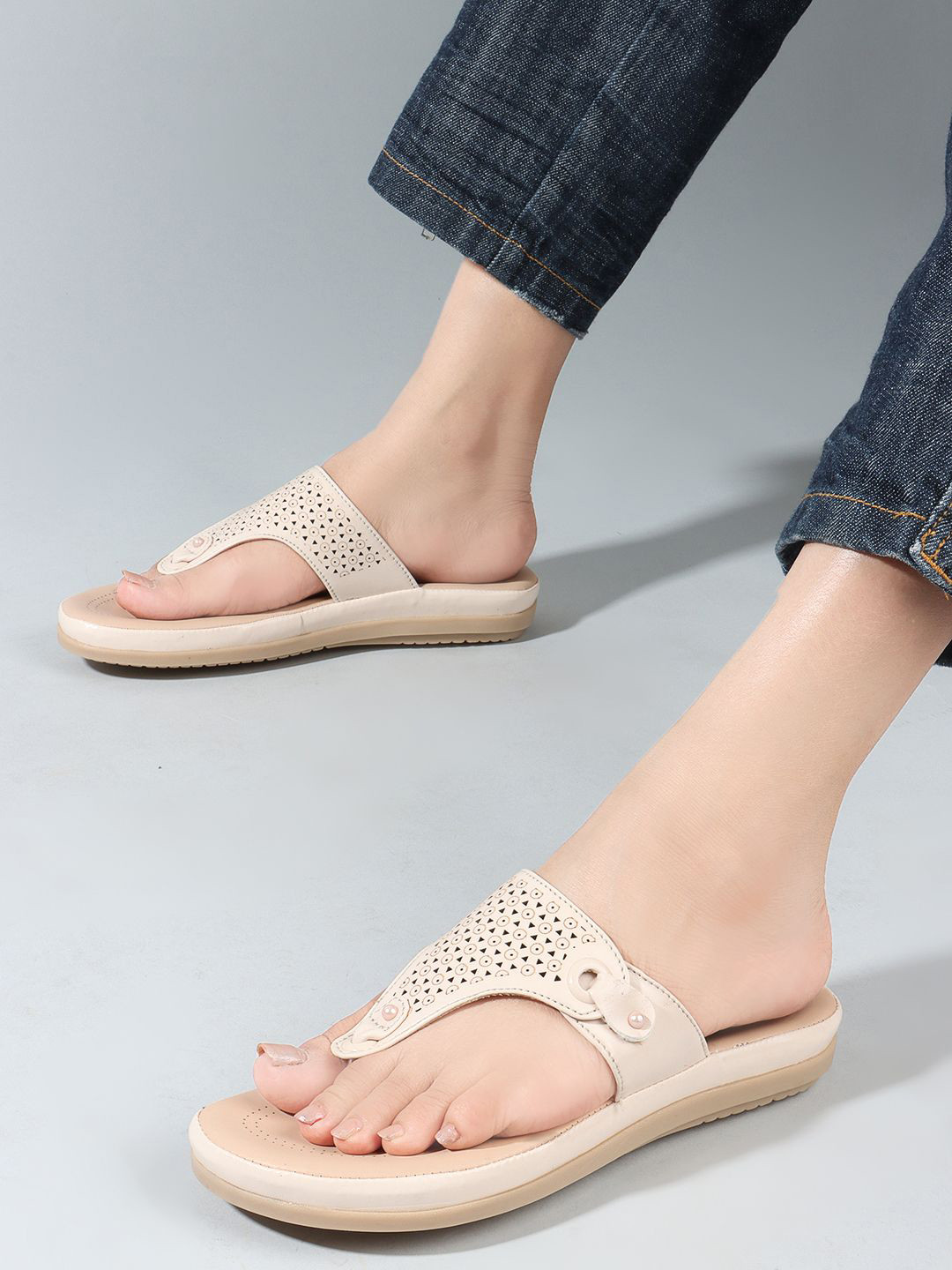 DressBerry Women Comfort Slipper Open Toe Flats