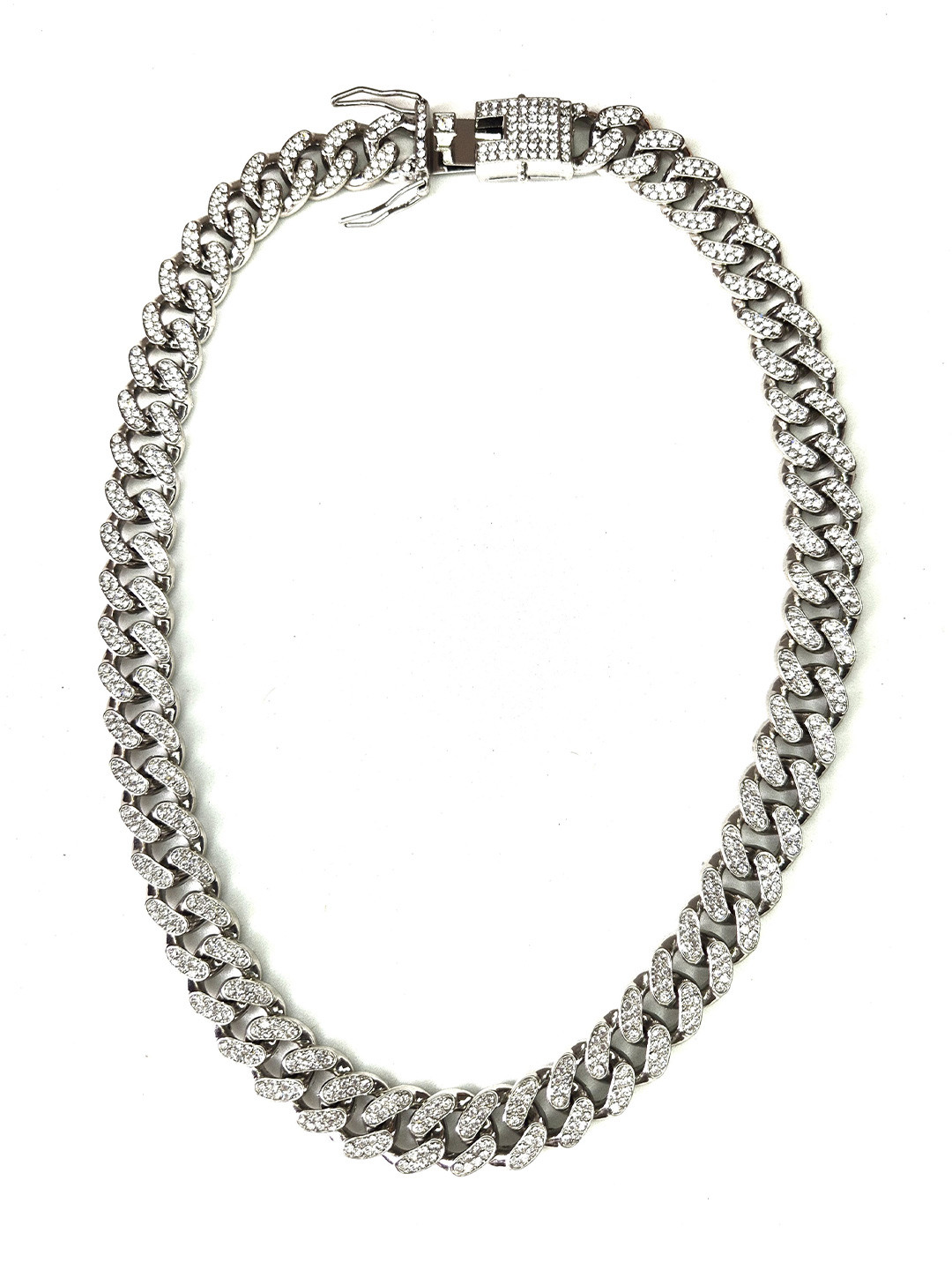 FRESH ICE Unisex Brass Cubic Zirconia Necklace