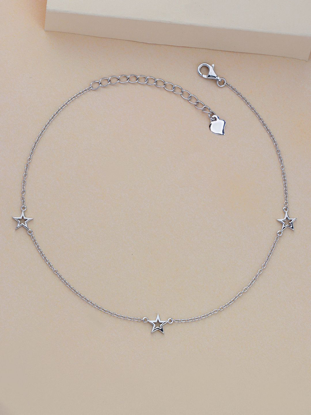Ornate Jewels 925 Sterling Silver Trendy Bow Anklet