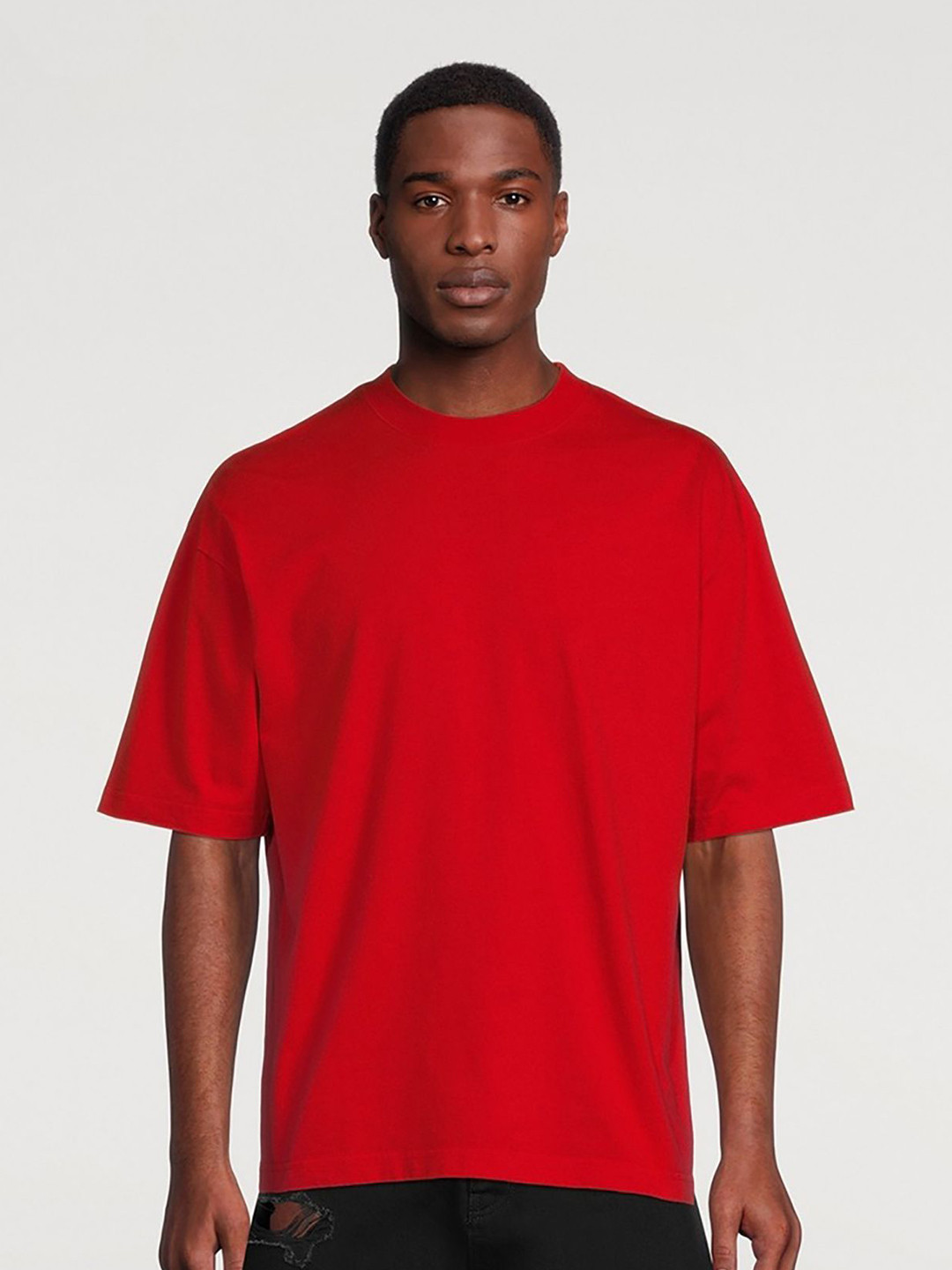 MISCHIEF MONKEY Men Checked Pure Cotton Applique T-shirt