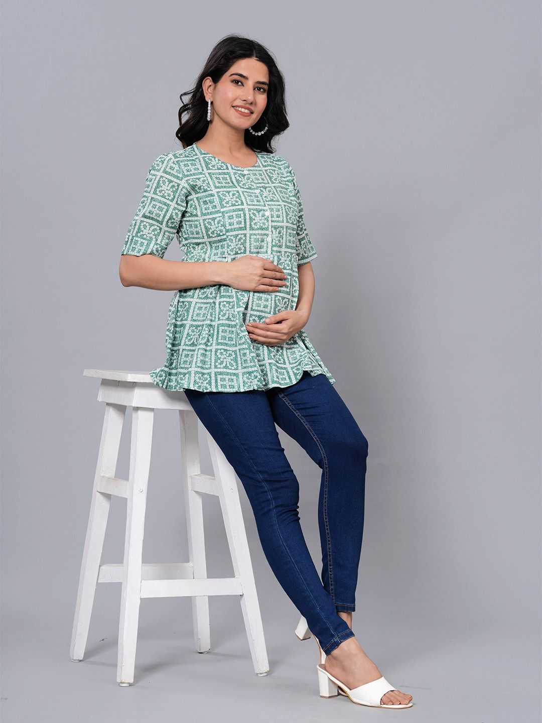 SIDDHANAM Geometric Print Top