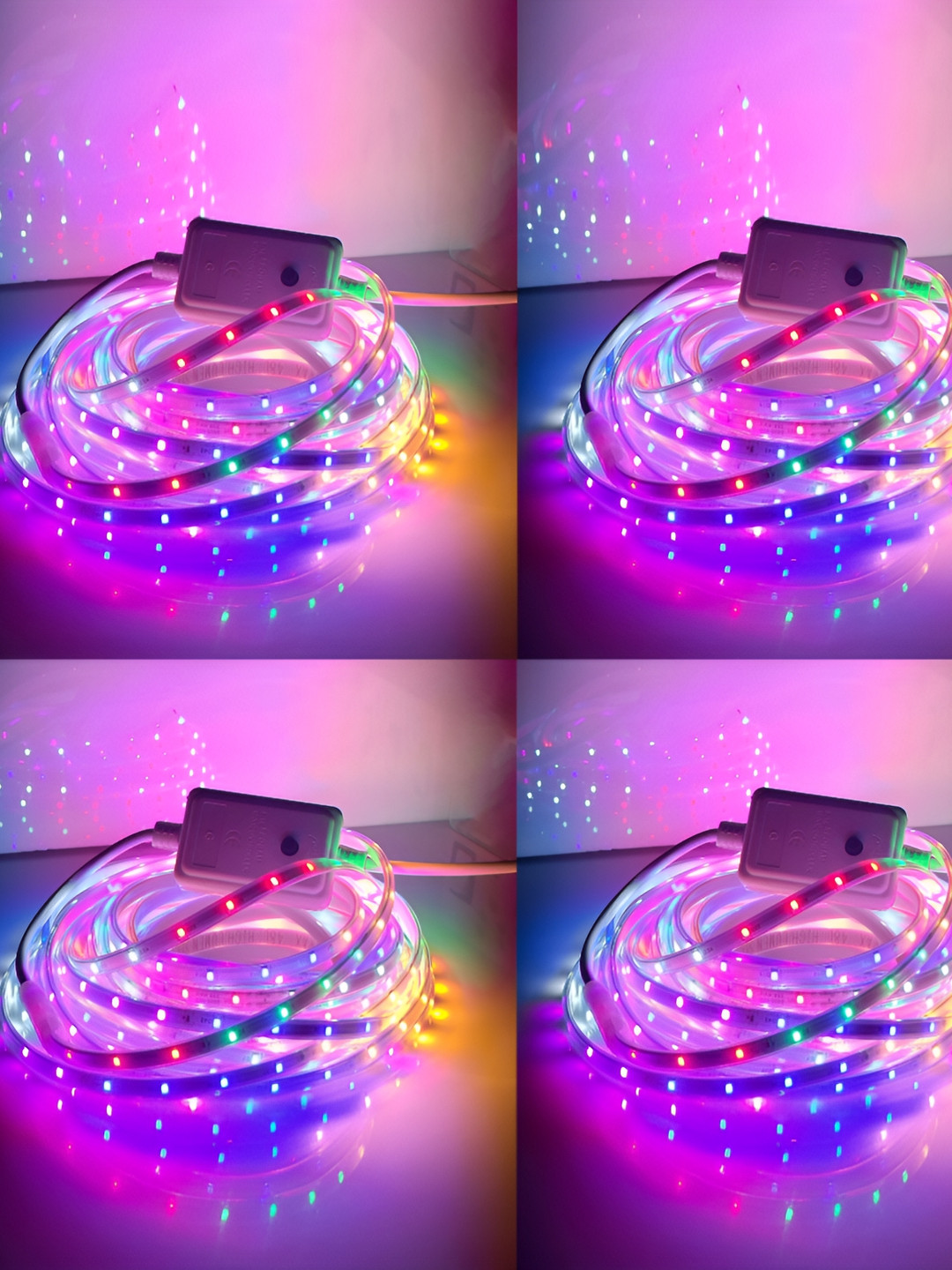 SPARK WORLD 10m Multicolor More than 360 LEDs Rice Shape 4 Piece String Lights