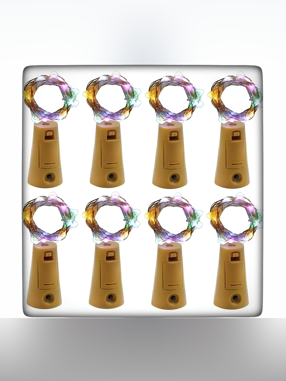 SPARK WORLD Blue & Pink 8 Pieces LED Cork Lights