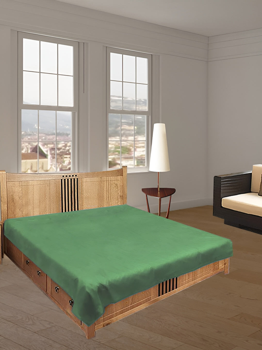 Aura Green Textured Water Resistant Mattress Protector