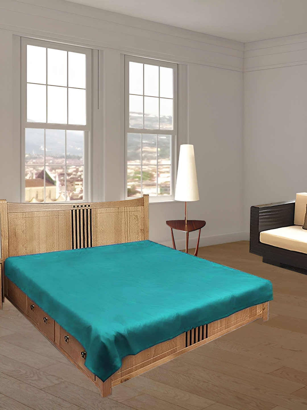 Aura Sea Green Water Resistant Mattress Protector