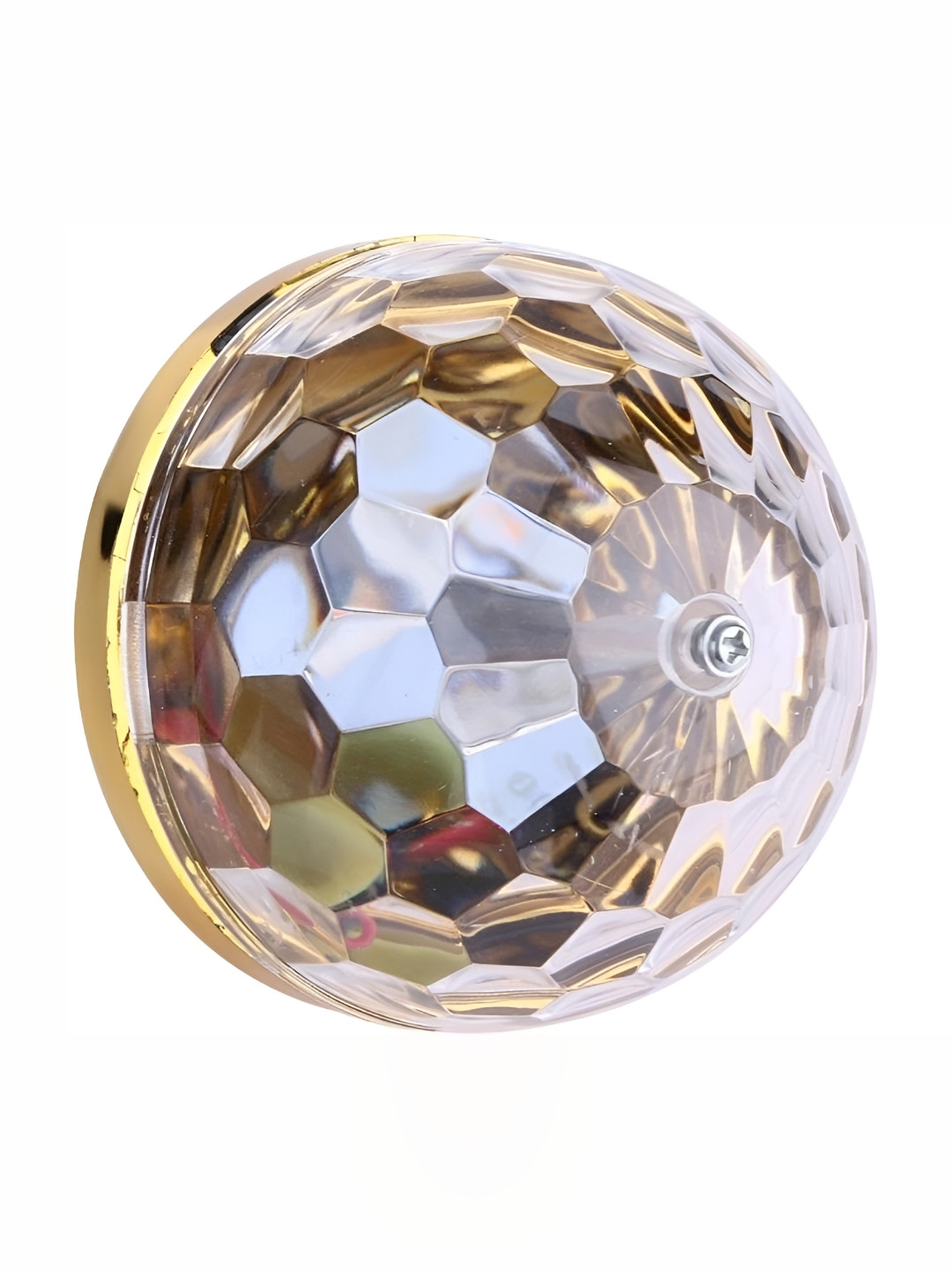 SPARK WORLD Gold Toned & Purple Textured Semi-sphere Shaped Floor Lamps