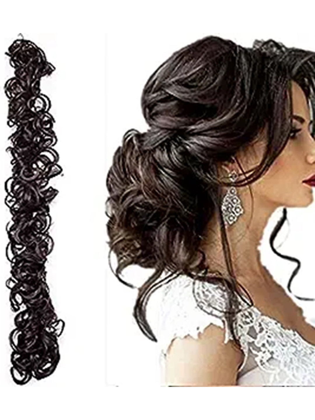 CRIBE Long Hair Frill Hair Extension - Black