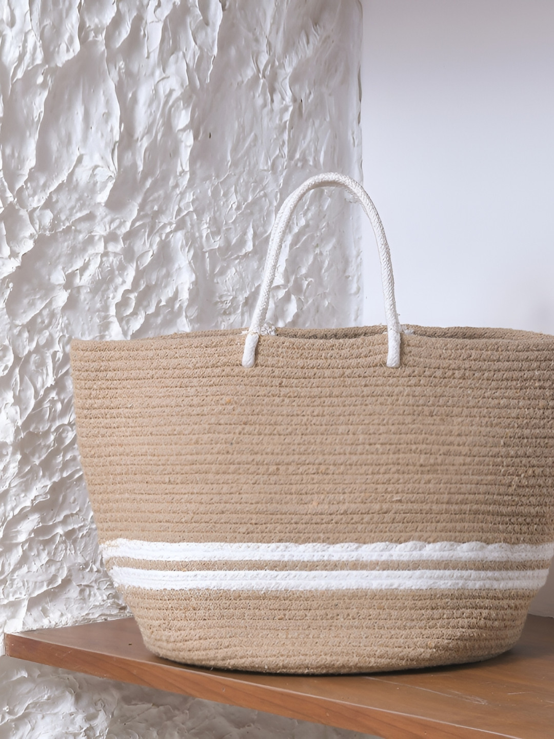 MASU LIVING Brown Tote Basket Organisers