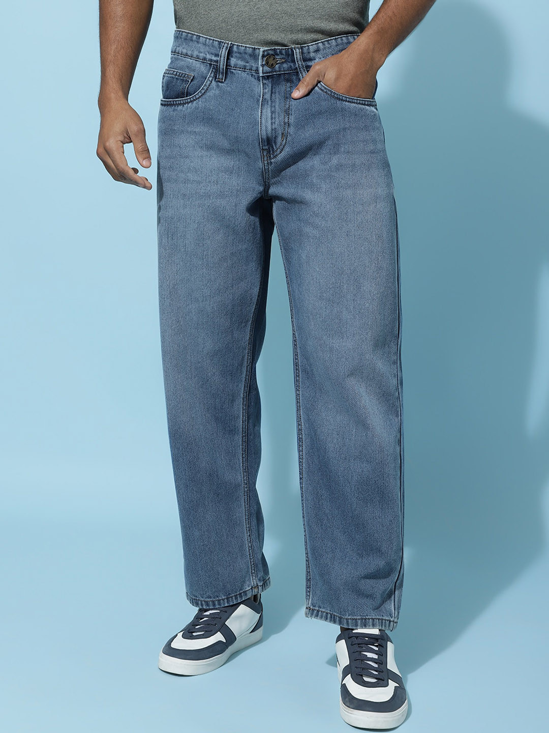 Kook N Keech Men Jean Straight Fit Low Distress Jeans