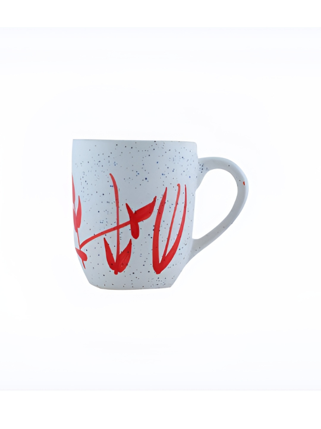 Unravel India PREMIUM HOUSEWARE Classic White Leaf Ceramic Microwave Safe 6 Piece Mugs-200ml