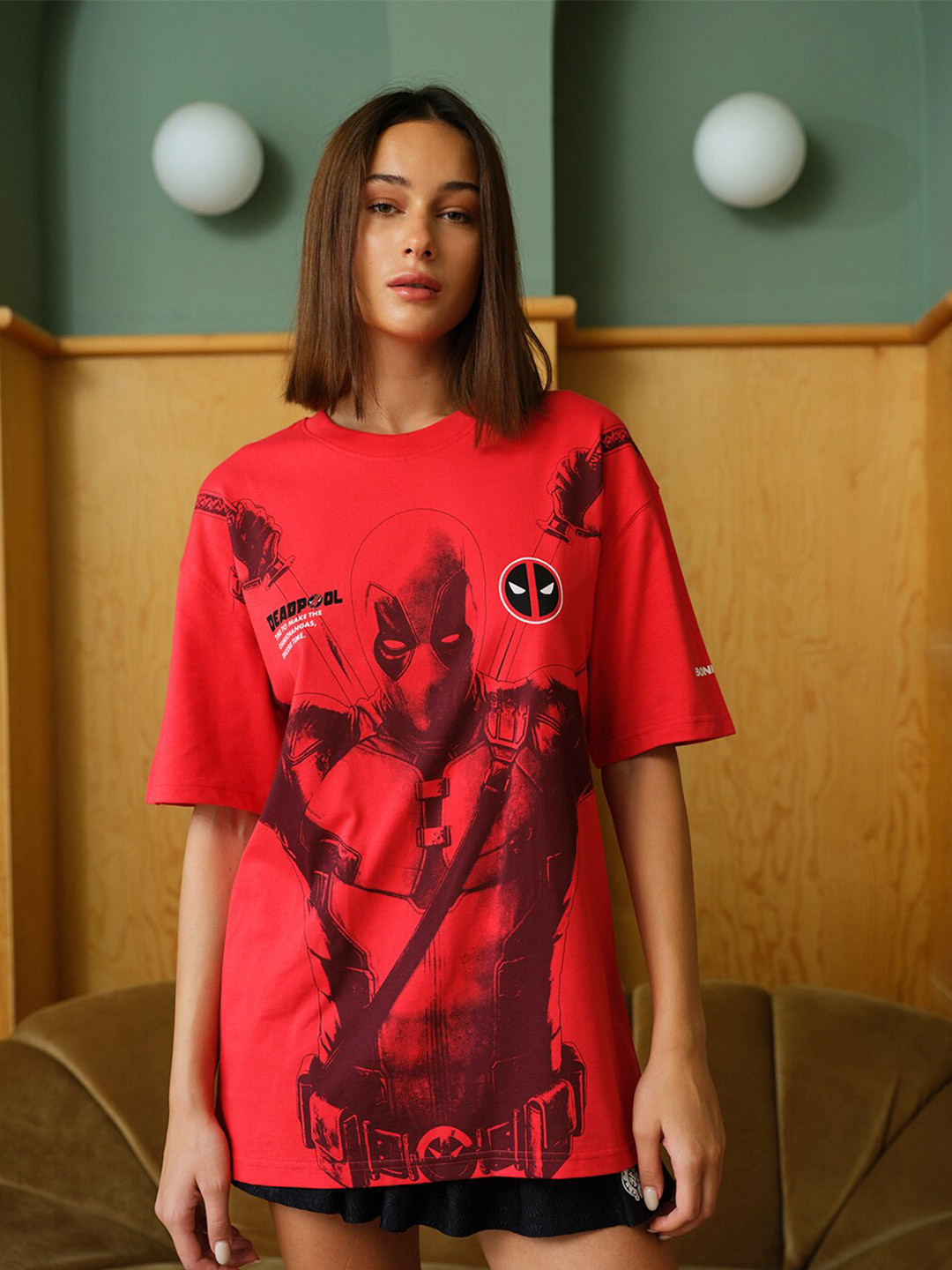 Bonkers Corner Women Printed Applique T-shirt