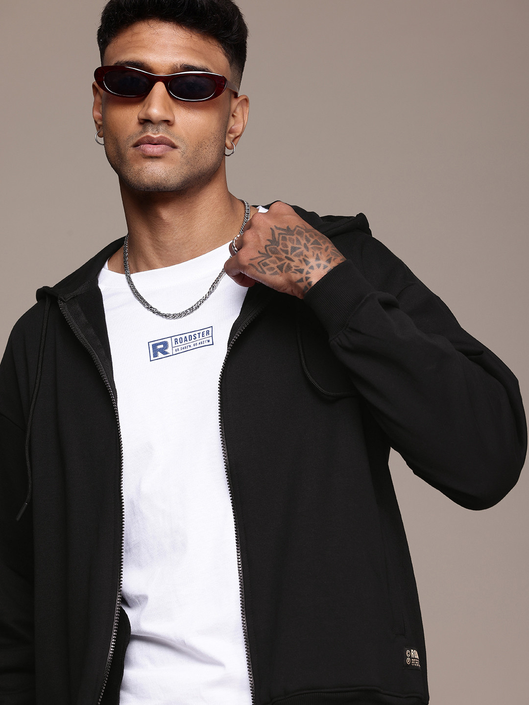 The Roadster Life Co. Hooded Relaxed Fit Sweatshirt