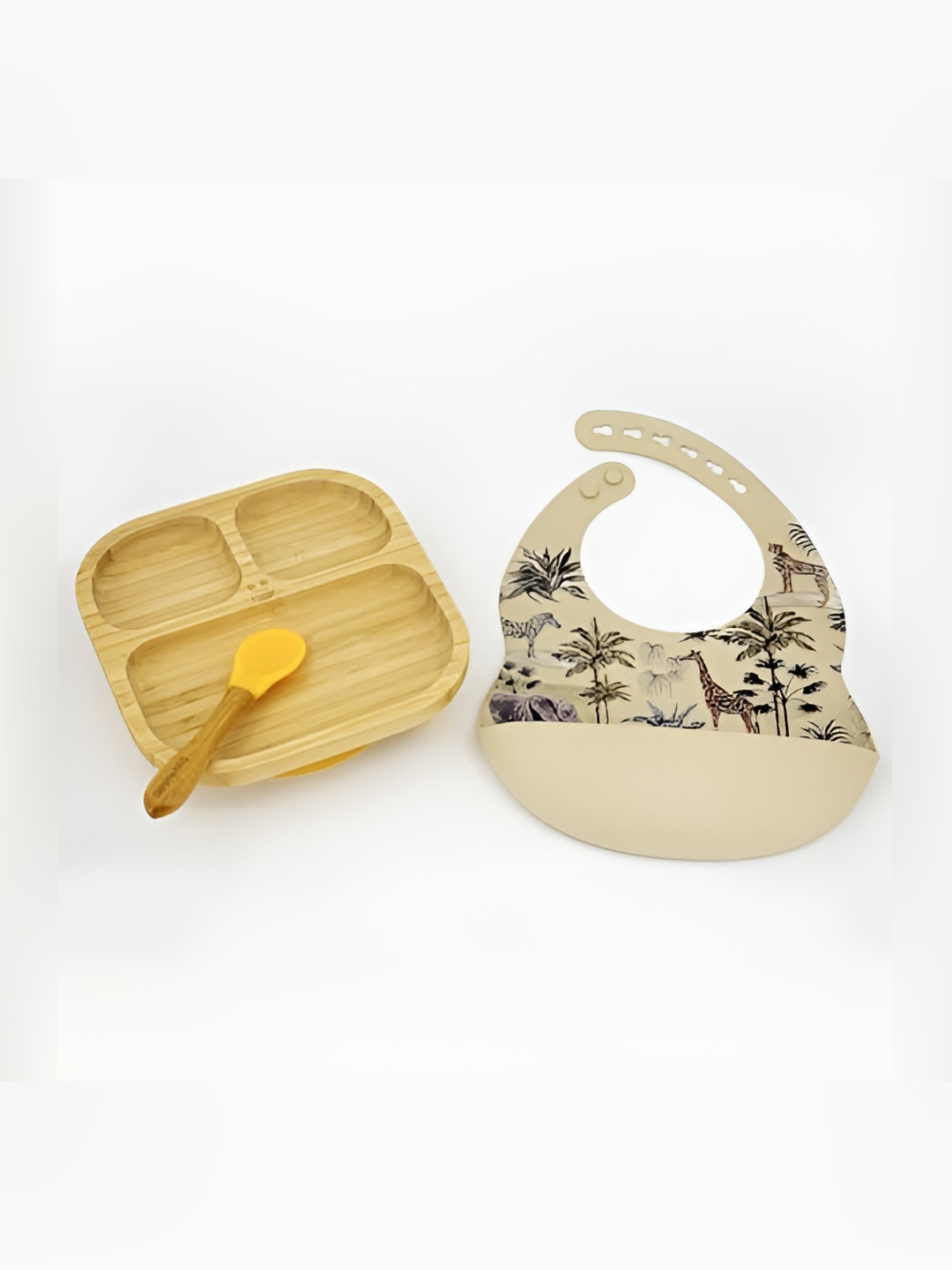 Starkiddo Bamboo Slate Kids Yellow Bamboo Plates