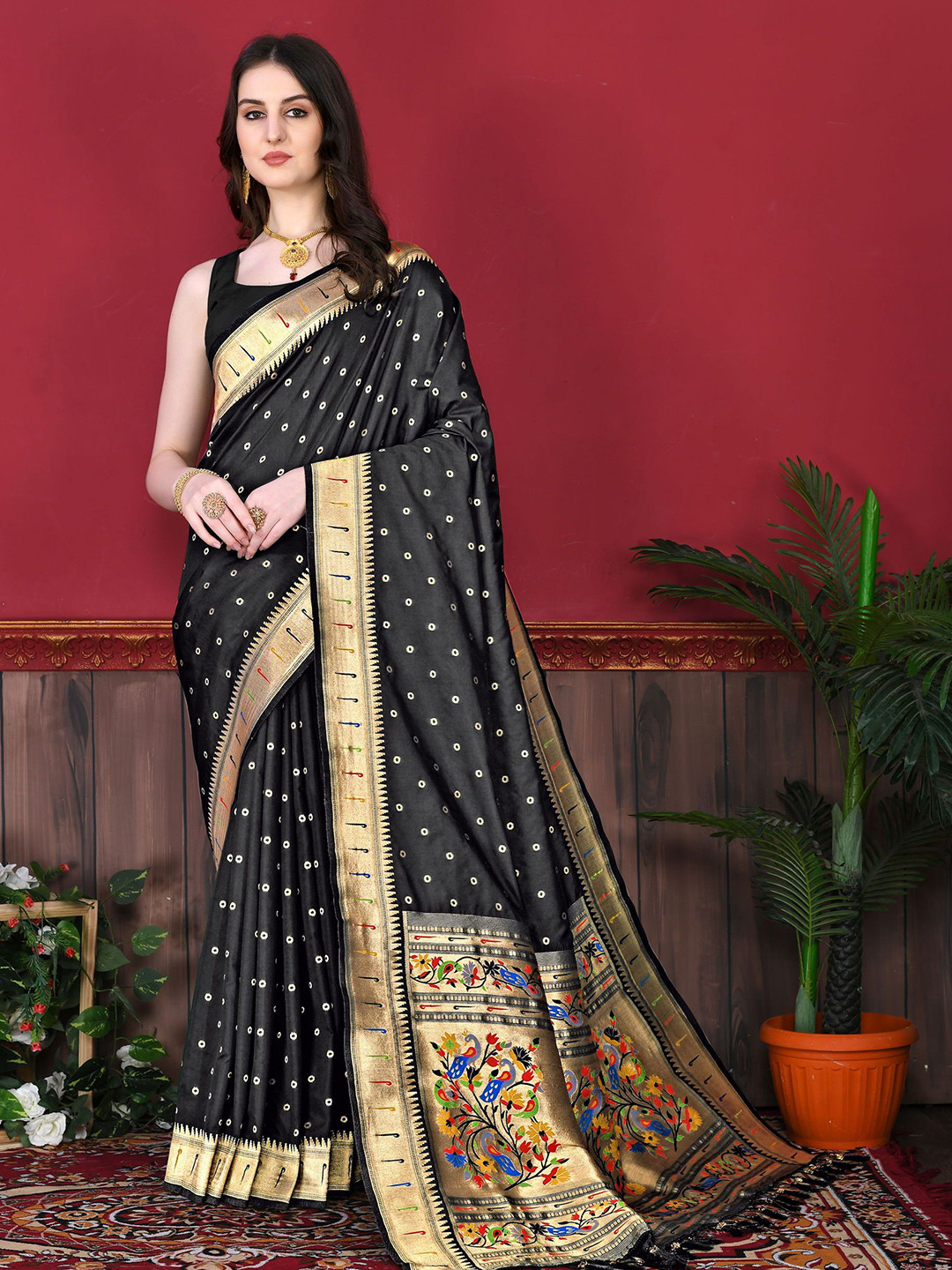 Mitera Ethnic Motifs Paithani Saree