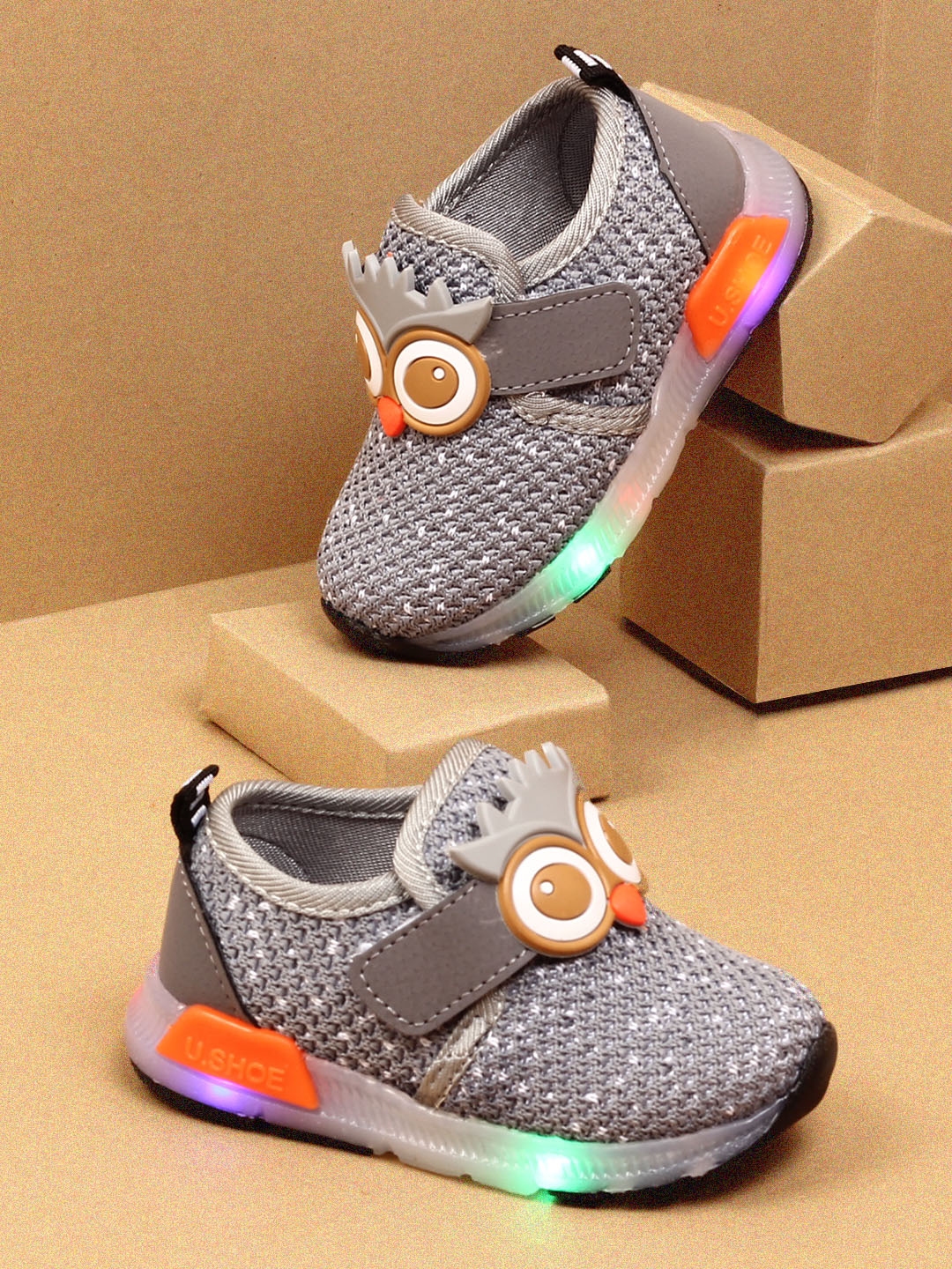 Buy Walktrendy Unisex Grey LED Sneakers 