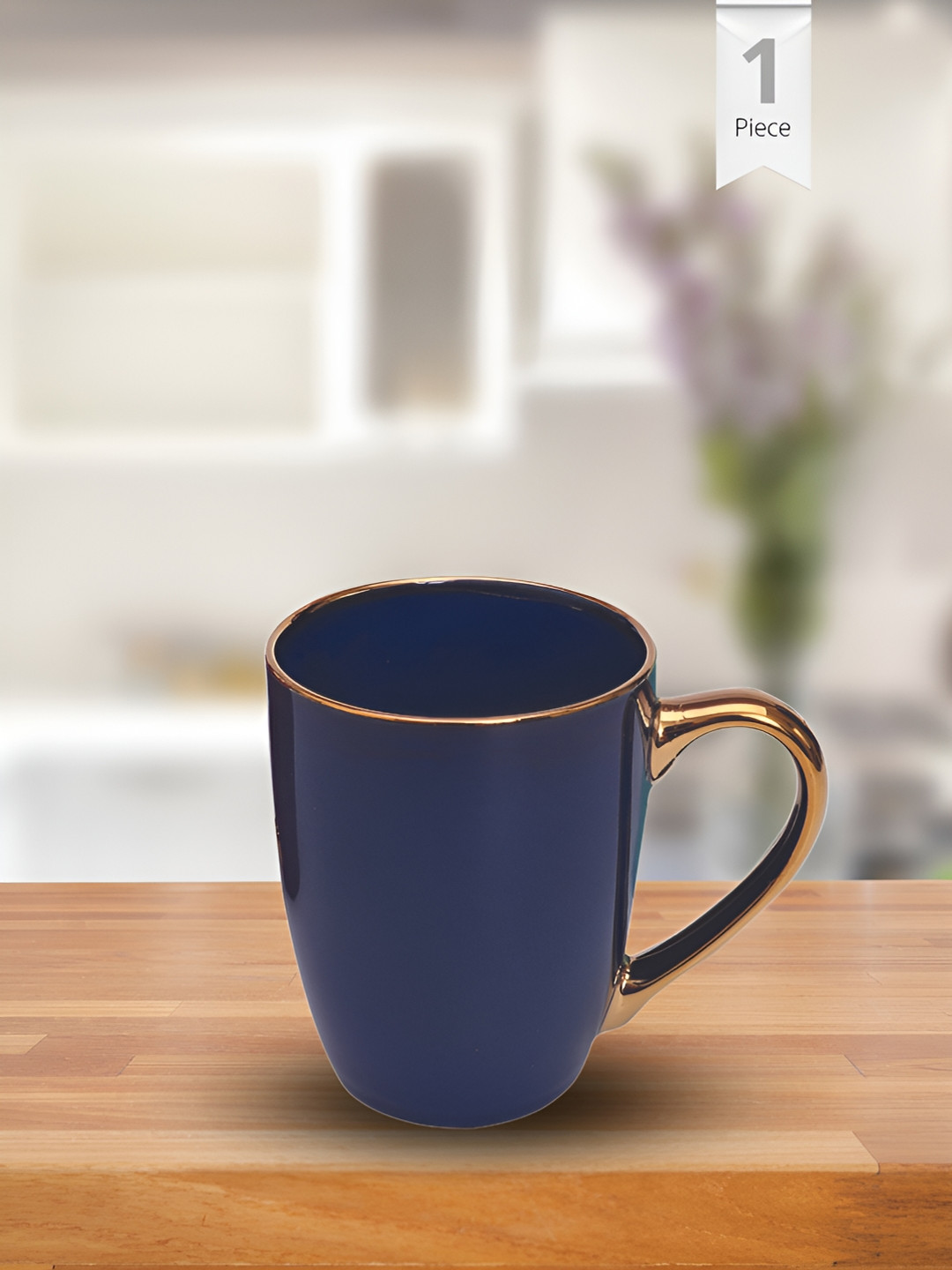 CLAY CRAFT Blue Ceramic Glossy Mug 315 ml