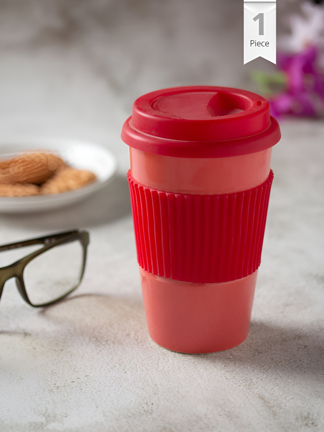 CLAY CRAFT Dad to Be Red Textured Ceramic Microwave Safe Mug-400ml