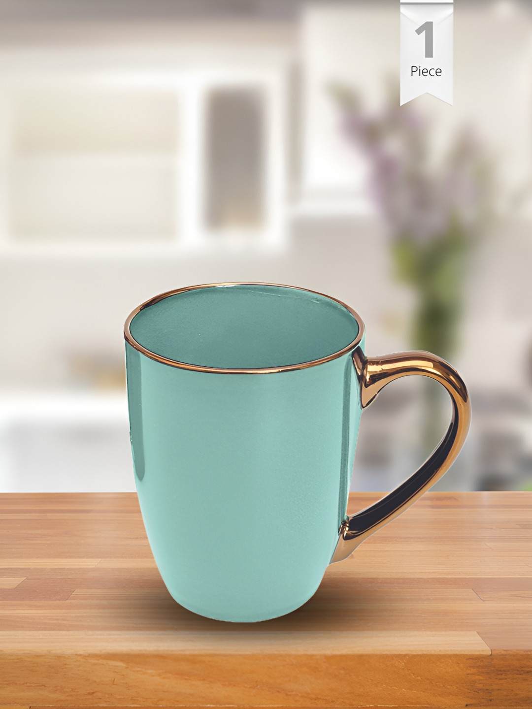CLAY CRAFT Green Ceramic Glossy Mug 315 ml