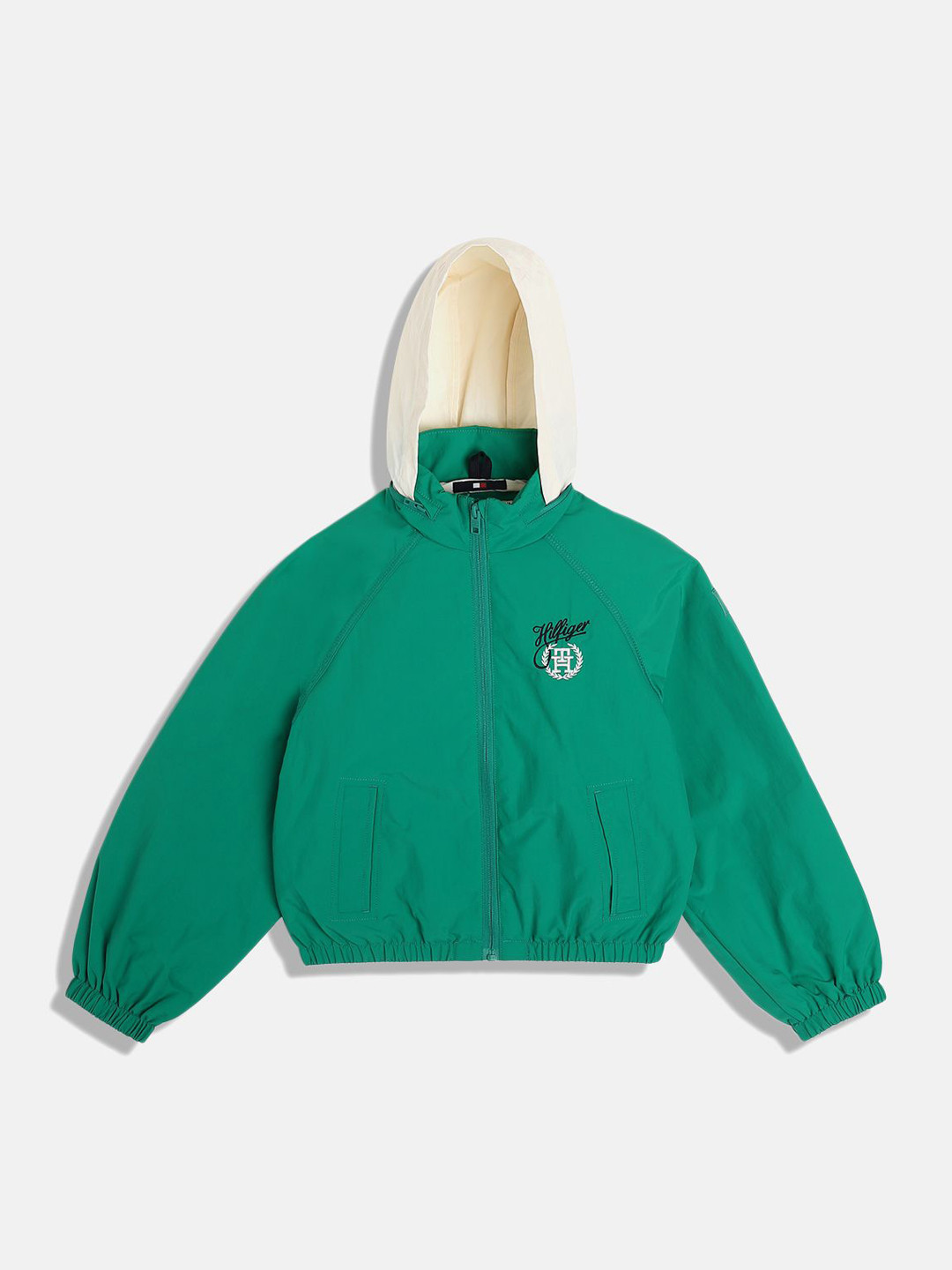 Tommy Hilfiger Girls Colourblocked Crop Puffer Jacket