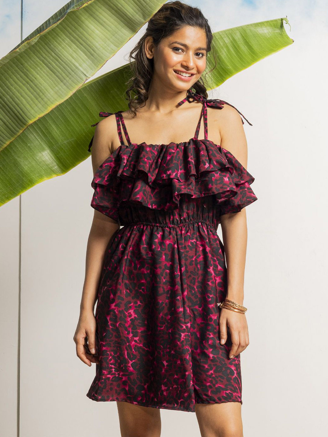 Aoba Abstract Printed Full Coverage Swimming Dress