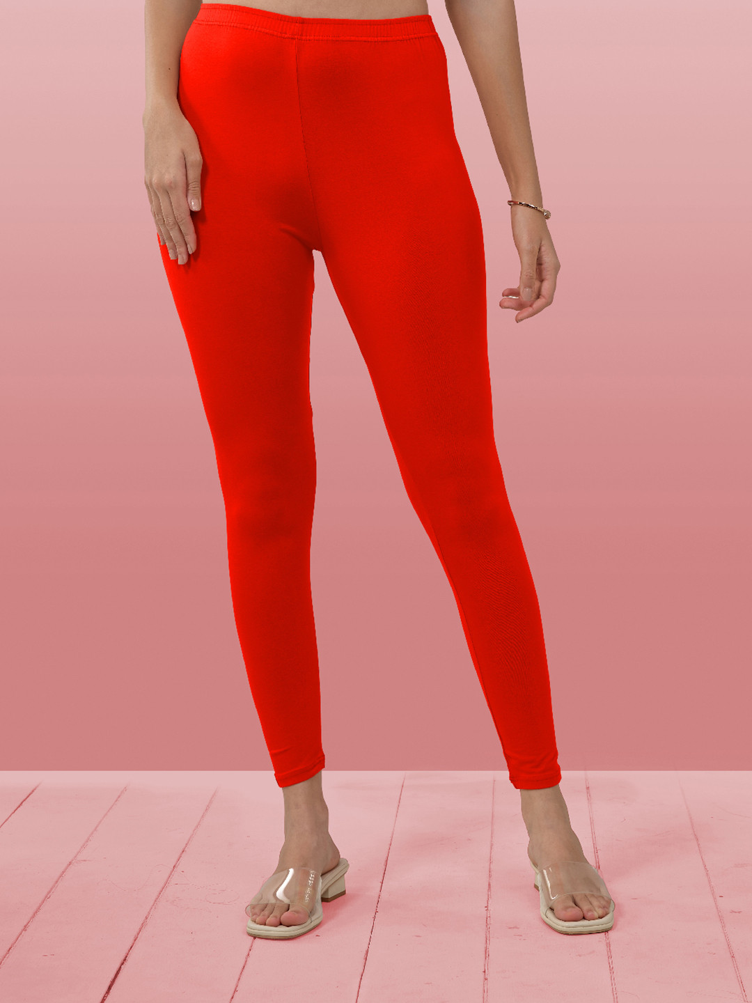 LYRA Knitted Pure Cotton Churidar-Length Leggings