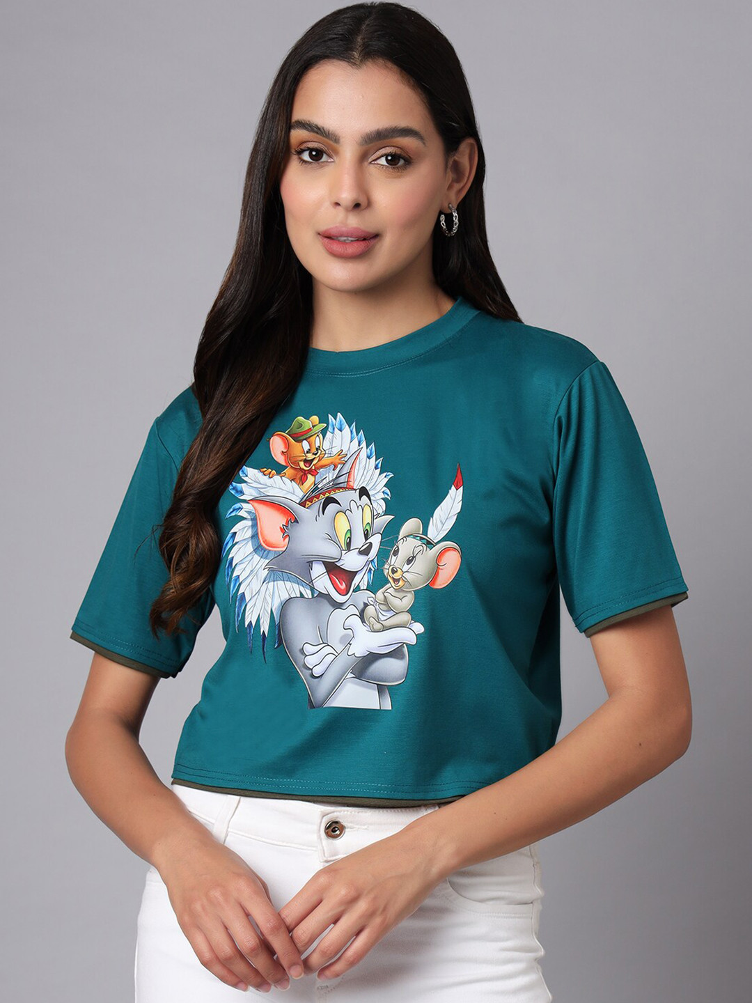 VINISHAA KLOTHING Floral Printed T-shirt