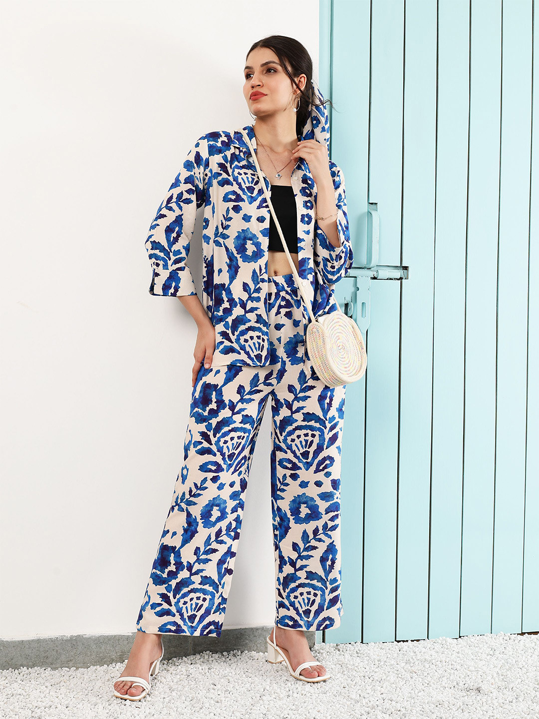 Boho By Athena Floral Print Bohemian shirt