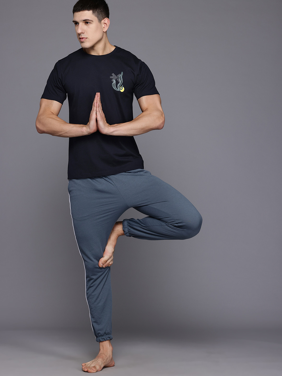HRX by Hrithik Roshan Placement Print Yoga T-shirt