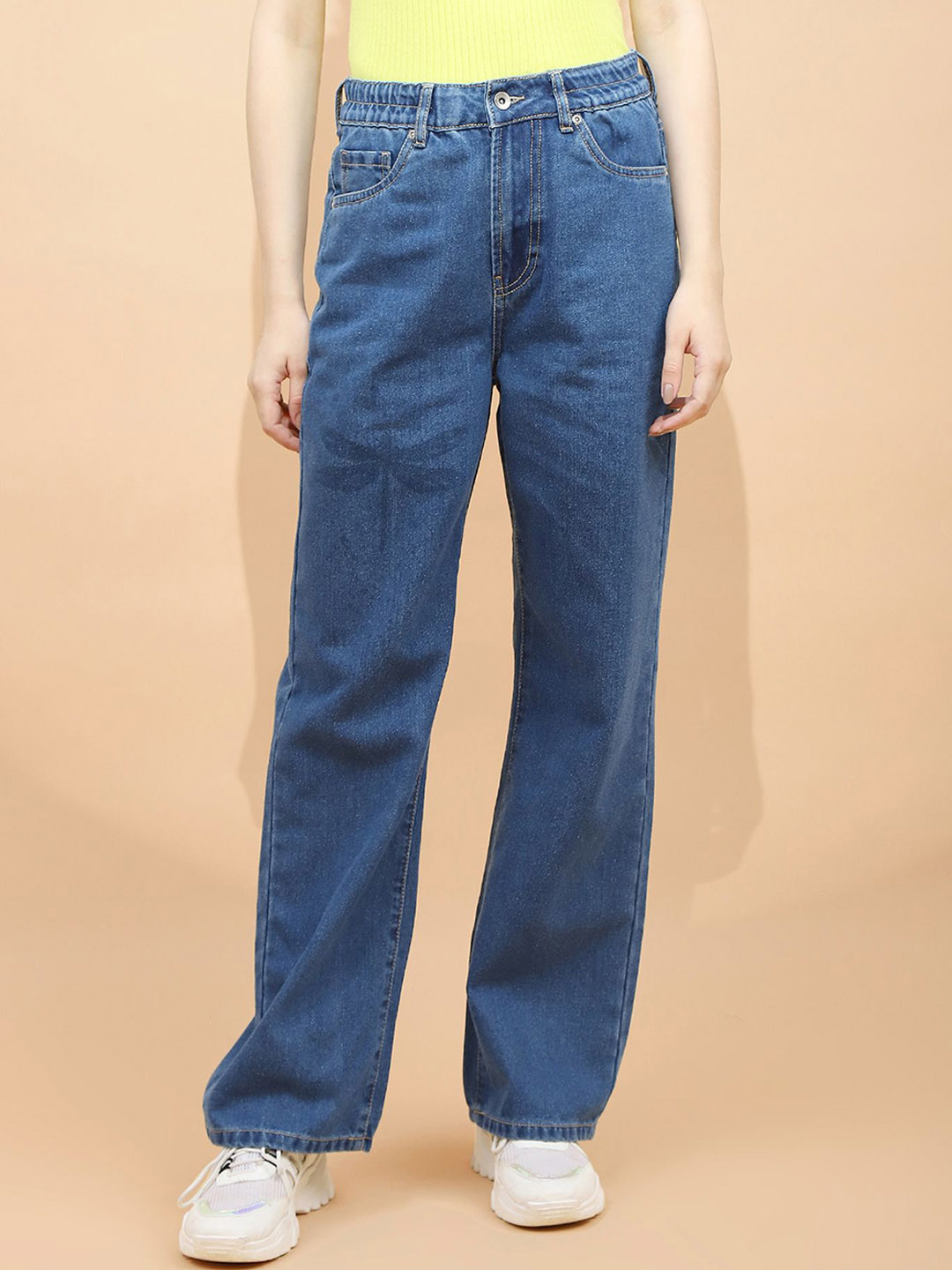 Global Republic Women Smart Flared Fit Mid-Rise Clean Look Stretchable Jeans