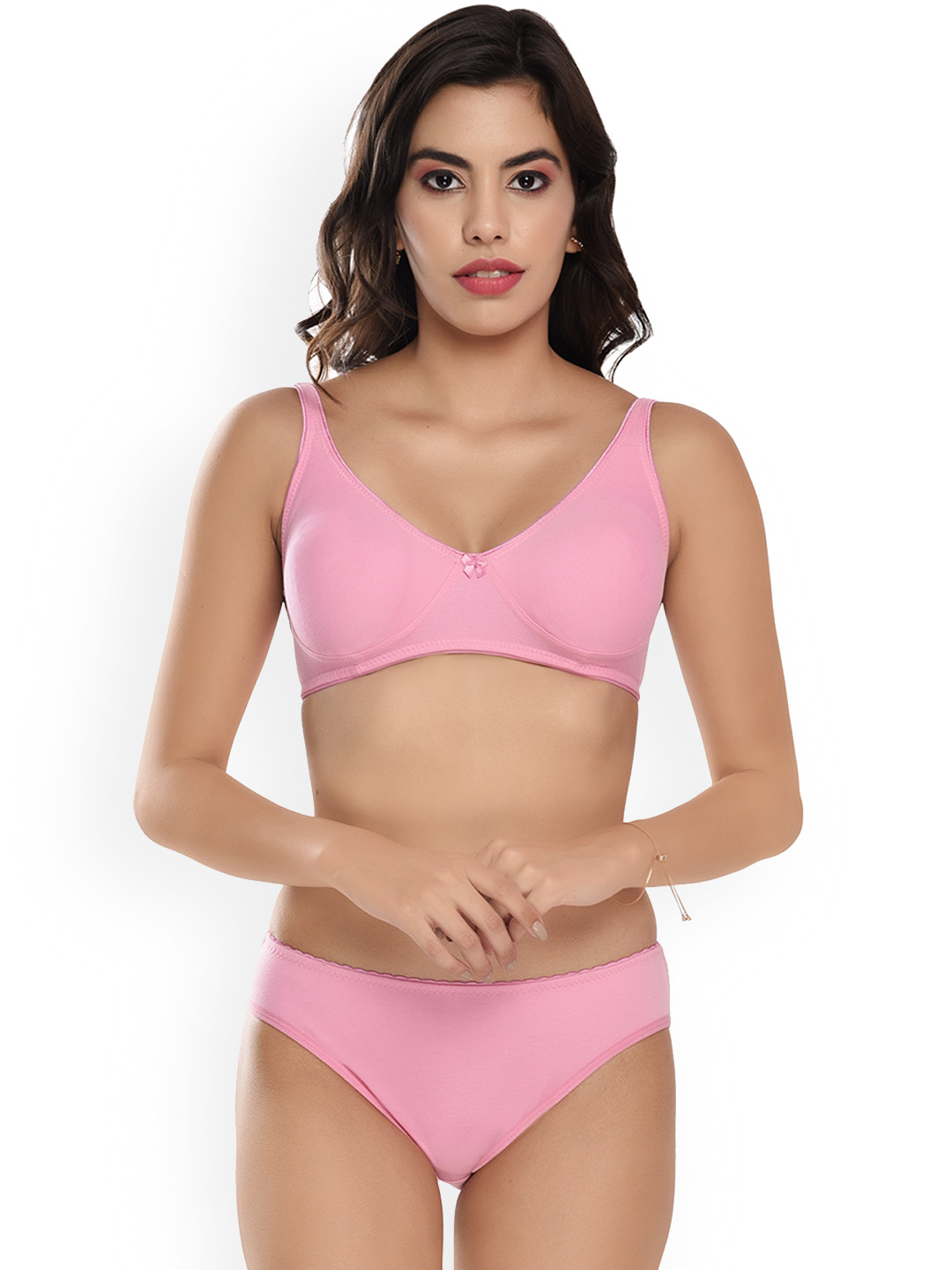 elina Cotton Lingerie Set RM-VIVAN-SET-PINK-30B