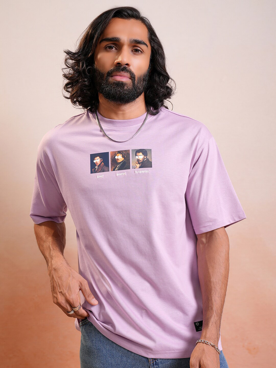 LOCOMOTIVE Premium Printed Half Sleeve Relaxed Drop Shoulder T-Shirt