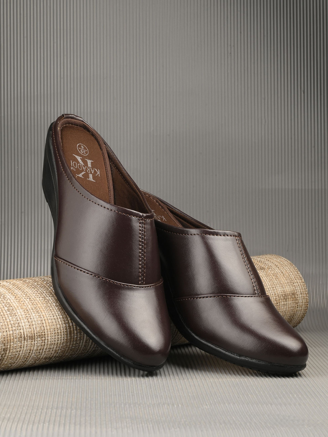 KARADDI Women Pointed Toe Heeled Mules