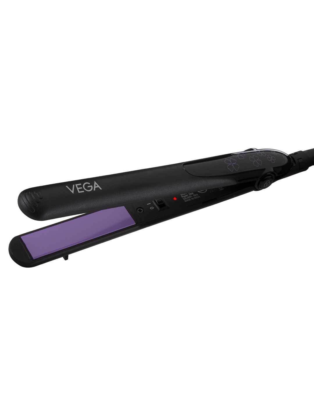 VEGA Adore VHSH-18N Hair Straightener with Ceramic Coated Plates & Quick Heat-Up - Purple