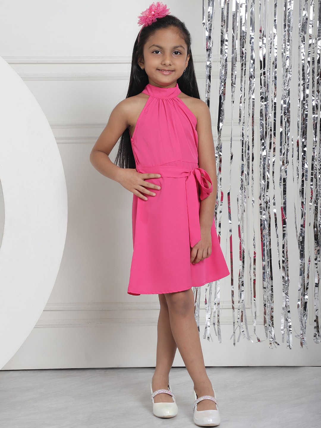 MINI & MING Halter Neck Sleeveless A-Line Dress