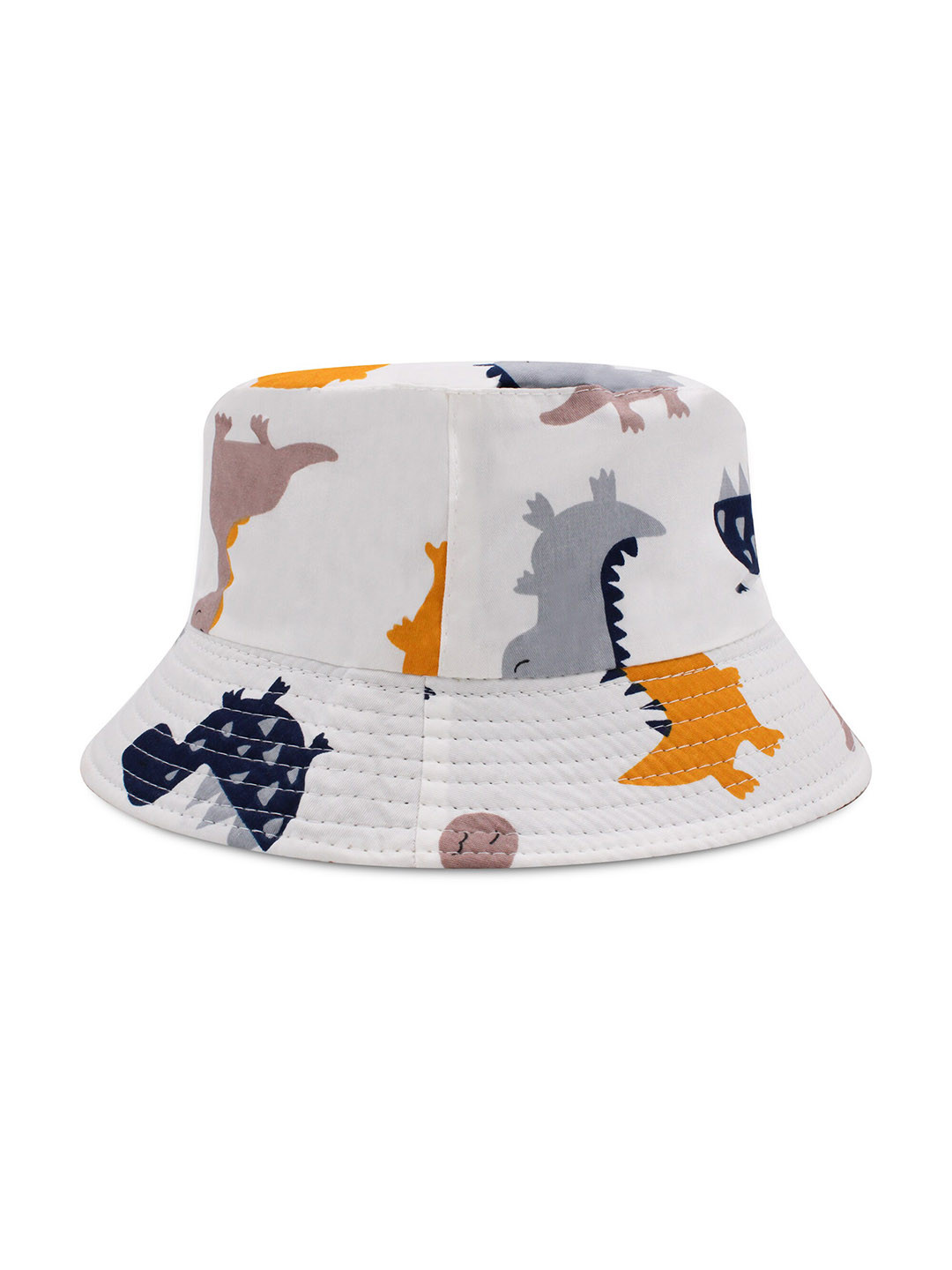 JENNA Unisex Kids White Self Design Sun Hat