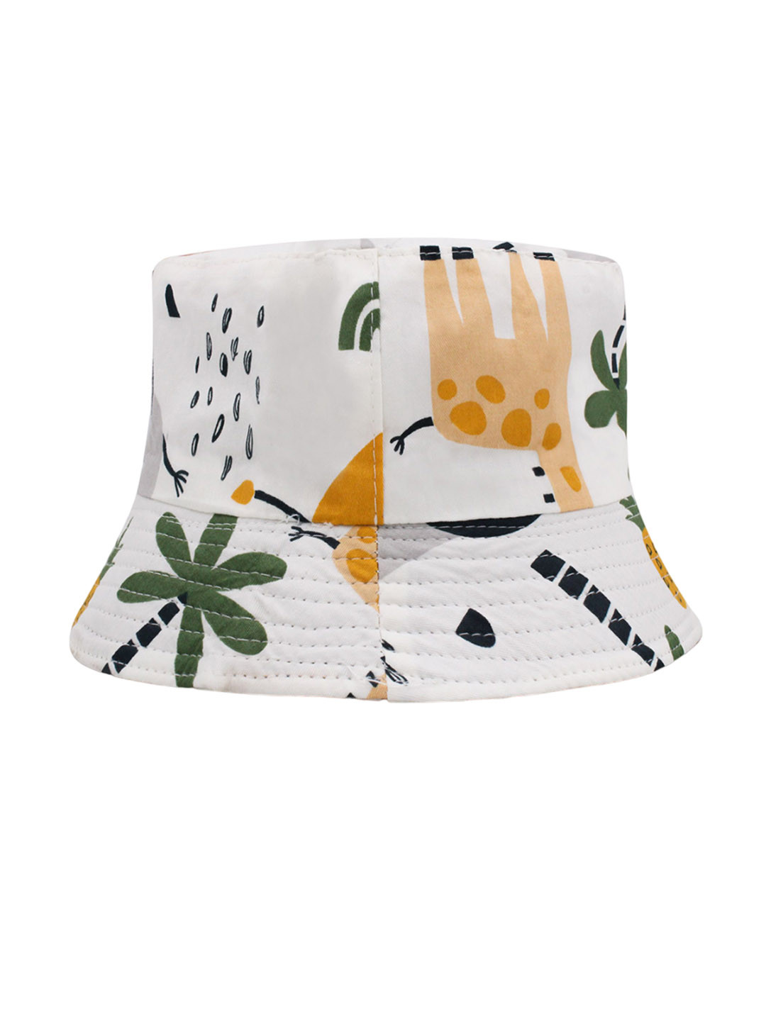 JENNA Unisex Kids White Self Design Sun Hat